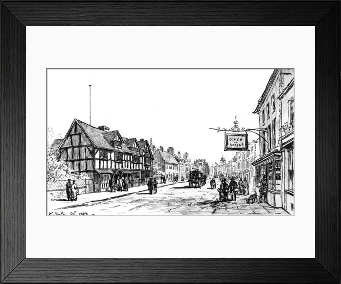 Framed Print : The birthplace of Shakespeare, Stratford-upon-Avon, Warwickshire, 1885. Artist: Edward Hull Framed Print : The birthplace of Shakespeare, Stratford-upon-Avon, Warwickshire, 1885. Artist: Edward Hull