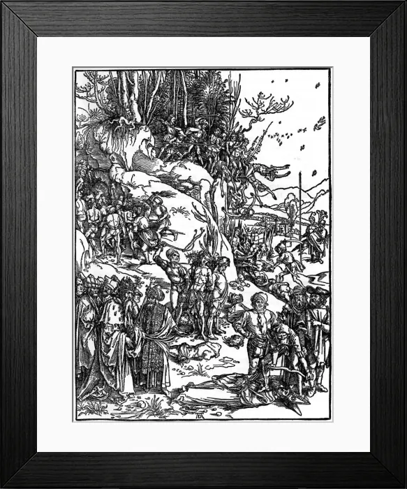 Framed Print : Martyrdom of the Ten Thousand Christians on Mt Ararat, 1495-1497, (1936). Artist: Albrecht Durer Framed Print : Martyrdom of the Ten Thousand Christians on Mt Ararat, 1495-1497, (1936). Artist: Albrecht Durer