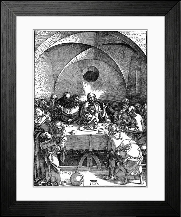Framed Print : The Last Supper from the Great Passion series, c1510, (1936). Artist: Albrecht Durer Framed Print : The Last Supper from the Great Passion series, c1510, (1936). Artist: Albrecht Durer
