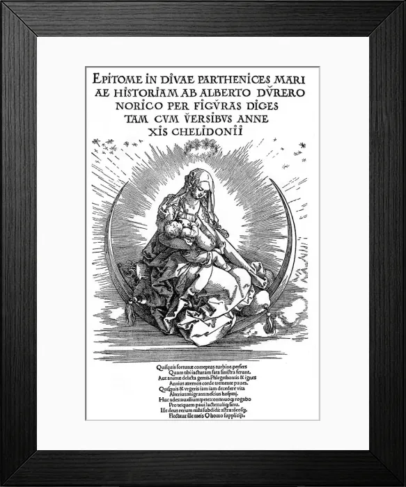 Framed Print : Madonna as Nursing Mother and Divine Being, 1511, (1936). Artist: Albrecht Durer Framed Print : Madonna as Nursing Mother and Divine Being, 1511, (1936). Artist: Albrecht Durer