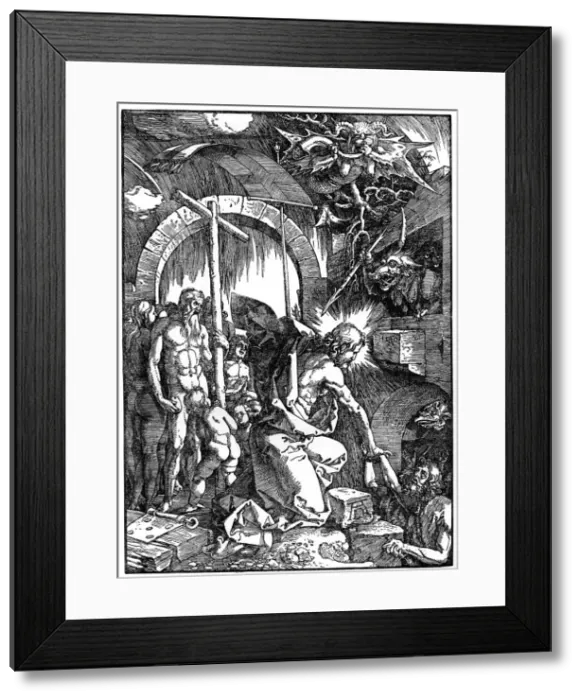 Framed Print : The Descent of Christ into Limbo, 1510, (1936). Artist: Albrecht Durer Framed Print : The Descent of Christ into Limbo, 1510, (1936). Artist: Albrecht Durer
