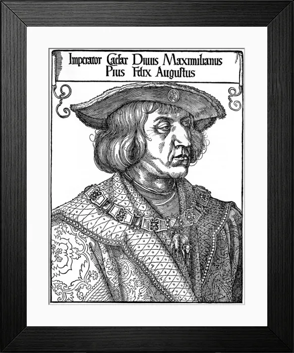 Framed Print : Emperor Maximilian I, 1519, (1936). Artist: Albrecht Durer Framed Print : Emperor Maximilian I, 1519, (1936). Artist: Albrecht Durer