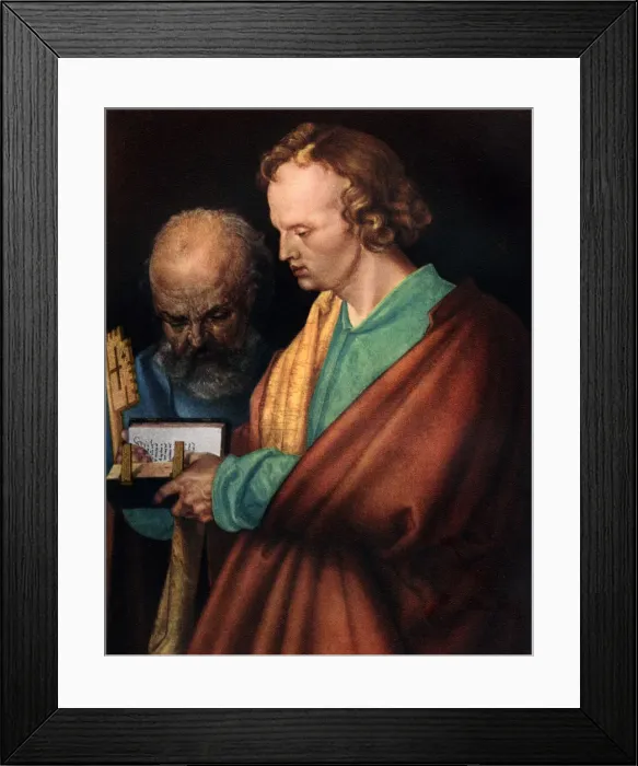 Framed Print : St John with St Peter, (detail), 1526, (1936). Artist: Albrecht Durer Framed Print : St John with St Peter, (detail), 1526, (1936). Artist: Albrecht Durer
