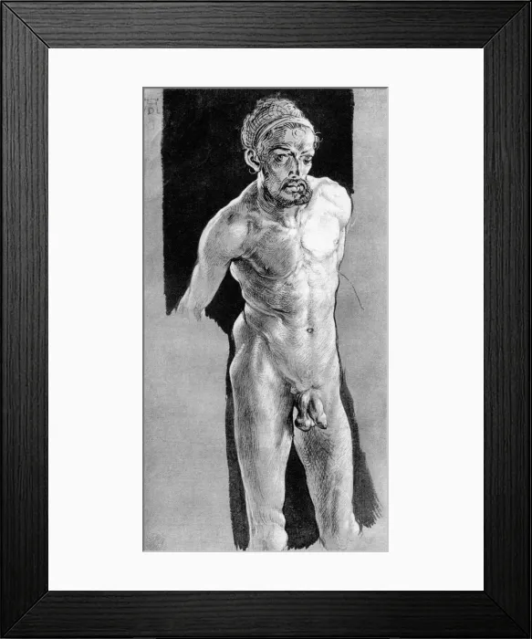 Framed Print : Self Portrait in the Nude, c1507, (1936). Artist: Albrecht Durer Framed Print : Self Portrait in the Nude, c1507, (1936). Artist: Albrecht Durer