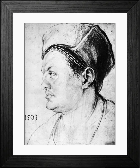 Framed Print : Willibald Pirckheimer, 1503, (1936). Artist: Albrecht Durer Framed Print : Willibald Pirckheimer, 1503, (1936). Artist: Albrecht Durer