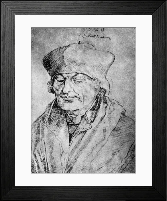 Framed Print : Desiderius Erasmus, 1520, (1936). Artist: Albrecht Durer Framed Print : Desiderius Erasmus, 1520, (1936). Artist: Albrecht Durer