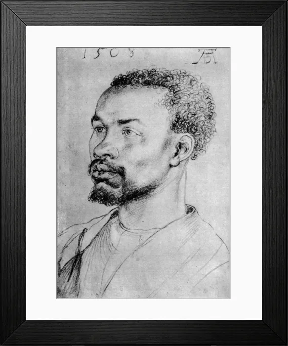 Framed Print : Portrait of a Negro, 1508, (1936). Artist: Albrecht Durer Framed Print : Portrait of a Negro, 1508, (1936). Artist: Albrecht Durer