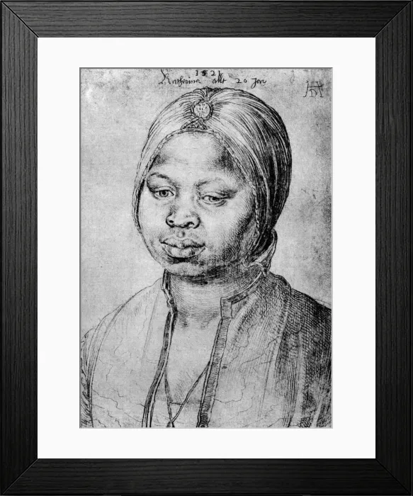 Framed Print : Catherine, the Mulatta of the Portuguese Bradao, 1521, (1936). Artist: Albrecht Durer Framed Print : Catherine, the Mulatta of the Portuguese Bradao, 1521, (1936). Artist: Albrecht Durer