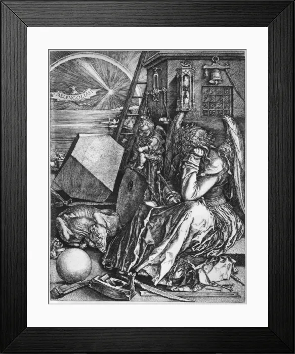 Framed Print : Melancolia, 1514, (1936). Artist: Albrecht Durer Framed Print : Melancolia, 1514, (1936). Artist: Albrecht Durer