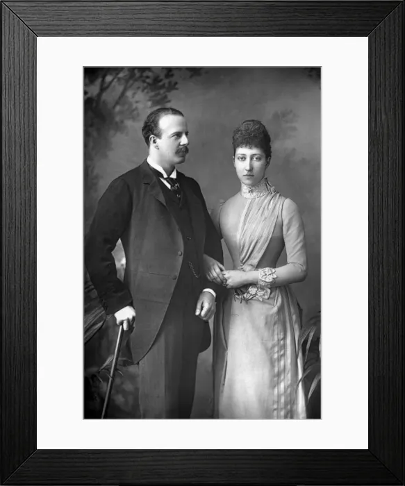 Framed Print : The Duke and Duchess of Fife, 1890. Artist: W&D Downey Framed Print : The Duke and Duchess of Fife, 1890. Artist: W&D Downey
