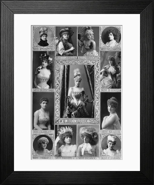 Framed Print : Leading actresses of the 19th century, 1890. Artist: W&D Downey Framed Print : Leading actresses of the 19th century, 1890. Artist: W&D Downey