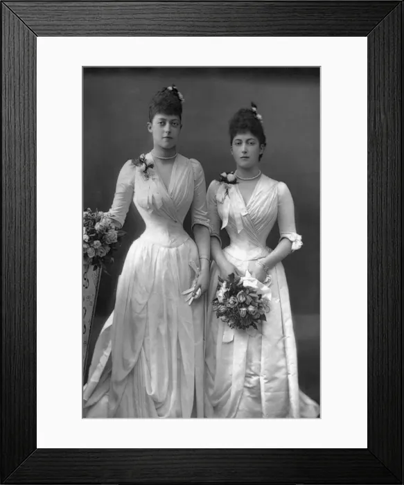Framed Print : The Princesses Victoria (1868-1935) and Maud (1869-1938) of Wales, 1890. Artist: W&D Downey Framed Print : The Princesses Victoria (1868-1935) and Maud (1869-1938) of Wales, 1890. Artist: W&D Downey