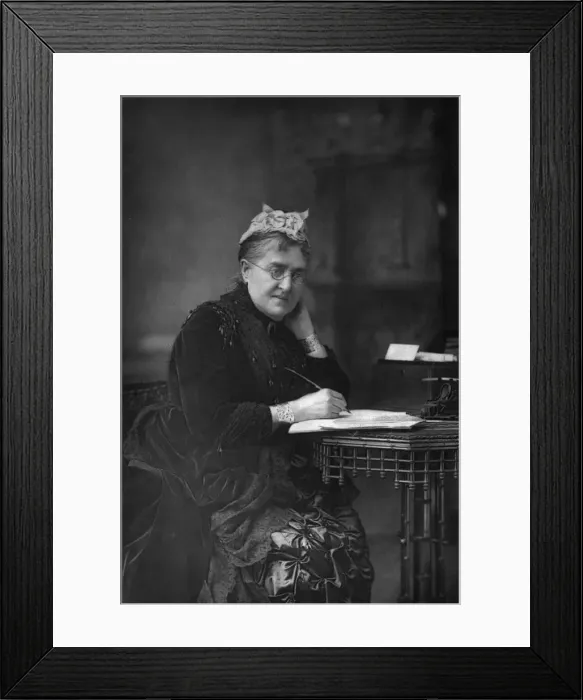 Framed Print : Eliza Lynn Linton (1822-1898), British novelist, essayist, and journalist, 1890. Artist: W&D Downey Framed Print : Eliza Lynn Linton (1822-1898), British novelist, essayist, and journalist, 1890. Artist: W&D Downey