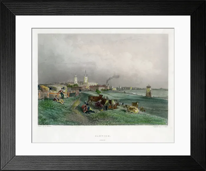 Framed Print : Harwich, Essex, 19th century. Artist: E Finden Framed Print : Harwich, Essex, 19th century. Artist: E Finden