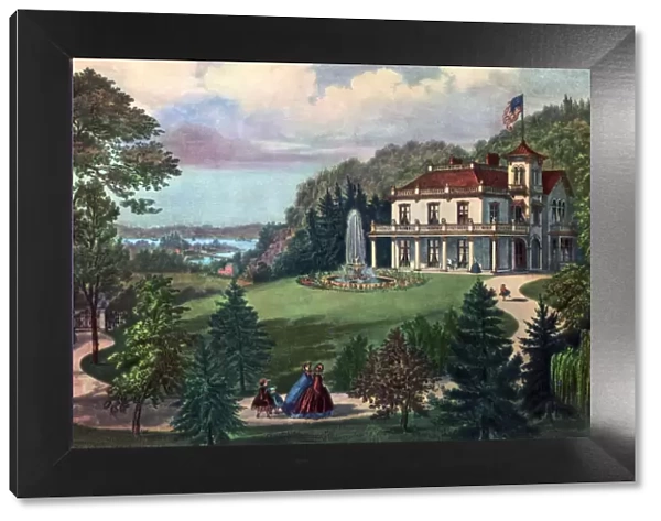 Life in the Country, Evening, 1862. Artist: Currier and Ives