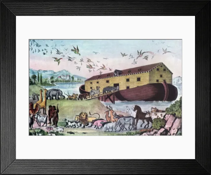 Framed Print : Noahs Ark, 19th century. Artist: Nathaniel Currier Framed Print : Noahs Ark, 19th century. Artist: Nathaniel Currier