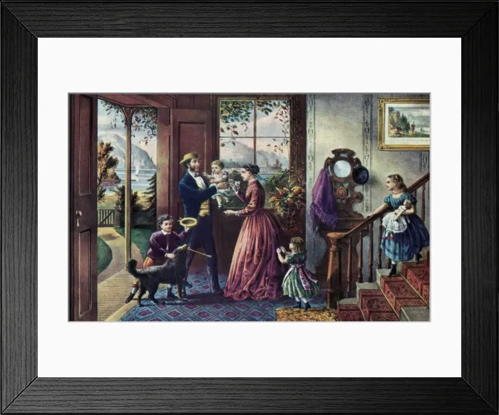 Framed Print : The Season of Strength, Middle Age, 1868. Artist: Currier and Ives Framed Print : The Season of Strength, Middle Age, 1868. Artist: Currier and Ives