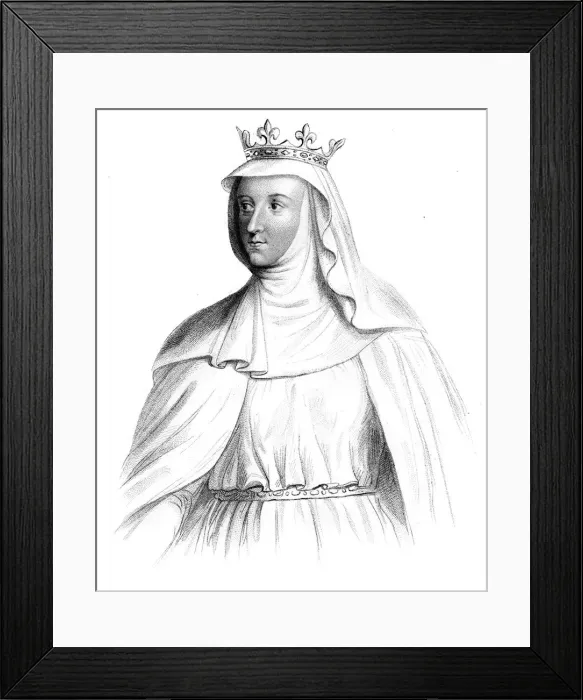 Framed Print : Marguerite of France, Queen of Edward I of England. Artist: Henry Colburn Framed Print : Marguerite of France, Queen of Edward I of England. Artist: Henry Colburn