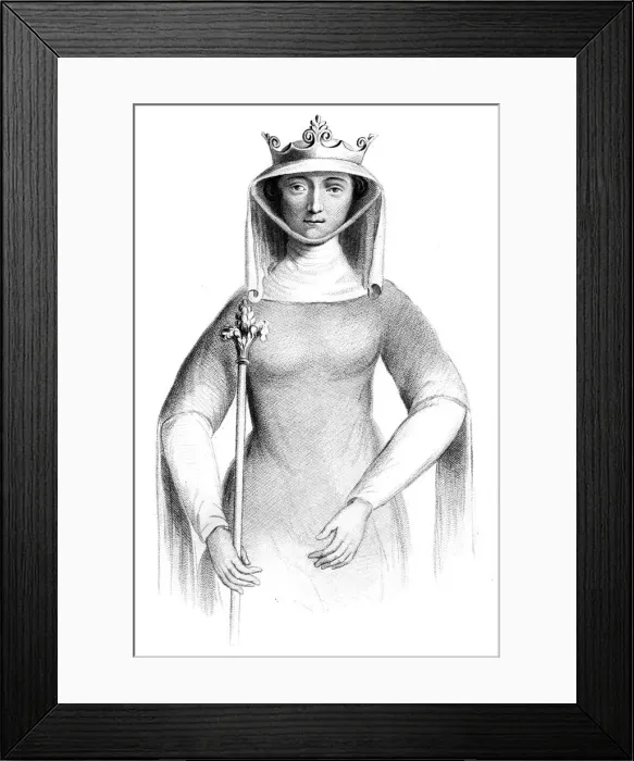 Framed Print : Isabella of France, Queen Consort of Edward II of England. Artist: Henry Colburn Framed Print : Isabella of France, Queen Consort of Edward II of England. Artist: Henry Colburn