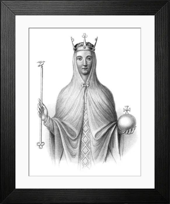 Framed Print : Adeliza of Leuven, Queen of Henry I of England. Artist: Henry Colburn Framed Print : Adeliza of Leuven, Queen of Henry I of England. Artist: Henry Colburn