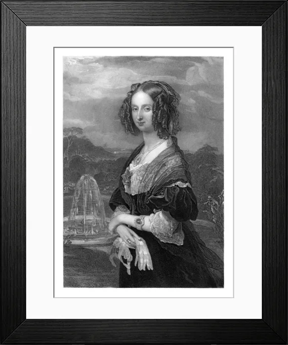 Framed Print : Louise-Marie, Queen of the Belgians. Artist: H Robinson Framed Print : Louise-Marie, Queen of the Belgians. Artist: H Robinson