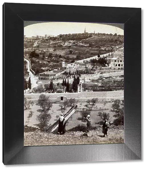 The Garden of Gethsemane and the Mount of Olives, Palestine, 1908. Artist: Underwood & Underwood