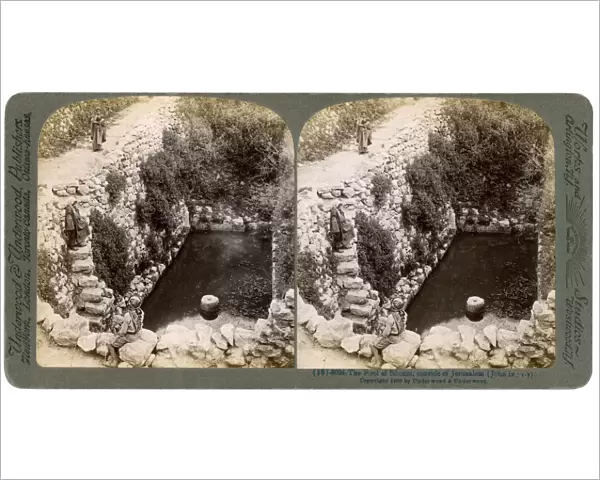 The Pool of Siloam, outside Jerusalem, Palestine, 1900. Artist: Underwood & Underwood