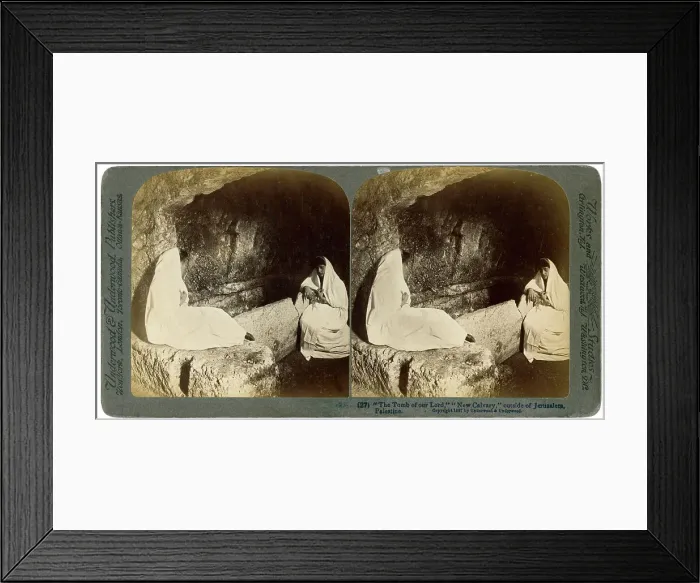 Framed Print : The tomb of Jesus, outside Jerusalem, Palestine, 1897. Artist: Underwood & Underwood Framed Print : The tomb of Jesus, outside Jerusalem, Palestine, 1897. Artist: Underwood & Underwood