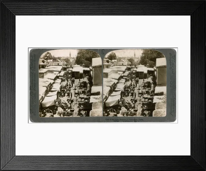Framed Print : An open bazaar in Damascus, Syria, 1900s. Artist: Underwood & Underwood