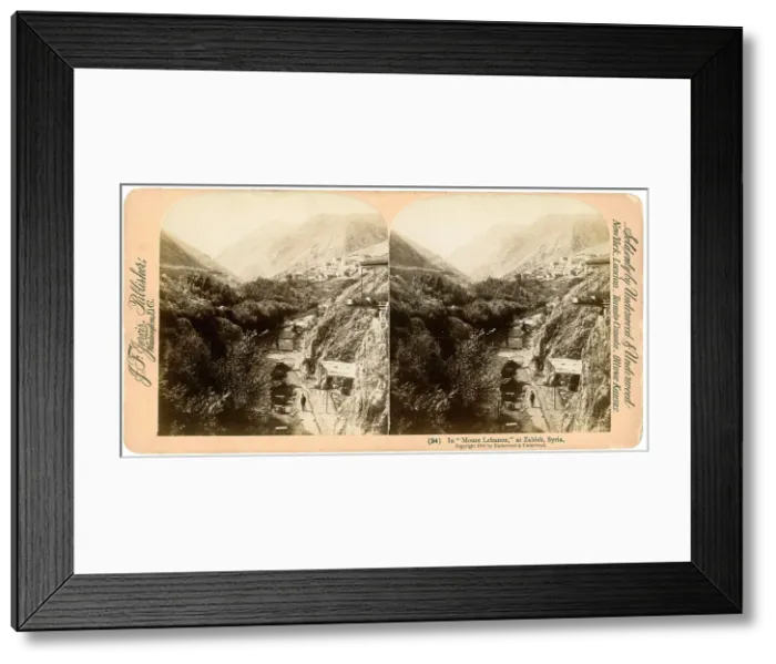 Framed Print : In Mount Lebanon, Zahlah, Lebanon, 1900. Artist: Underwood & Underwood Framed Print : In Mount Lebanon, Zahlah, Lebanon, 1900. Artist: Underwood & Underwood