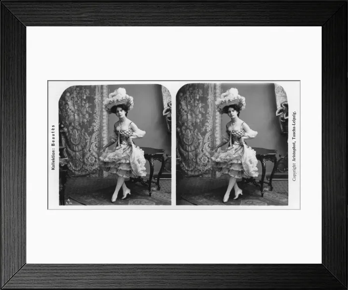 Framed Print : Portrait of a costumed woman, early 20th century. Artist: Aristophot Framed Print : Portrait of a costumed woman, early 20th century. Artist: Aristophot
