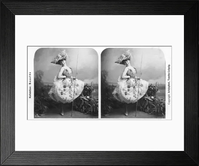 Framed Print : Portrait of a costumed woman, early 20th century. Artist: Aristophot Framed Print : Portrait of a costumed woman, early 20th century. Artist: Aristophot