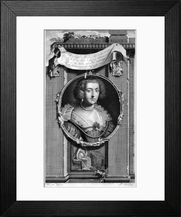 Framed Print : Elizabeth of Bohemia. Artist: Gunst Framed Print : Elizabeth of Bohemia. Artist: Gunst