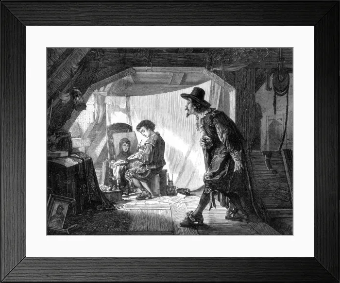 Framed Print : Young Rubens surprised by his master, Van Noort, 1875. Artist: Steven Arad Allen Framed Print : Young Rubens surprised by his master, Van Noort, 1875. Artist: Steven Arad Allen