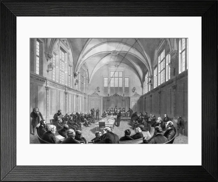 Framed Print : The London school-boards new office on the Thames Embankment, London, 1875 Framed Print : The London school-boards new office on the Thames Embankment, London, 1875