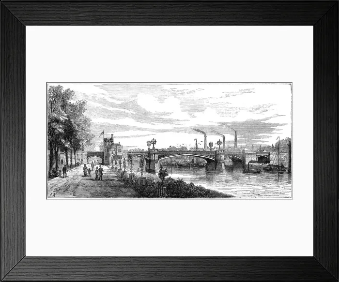 Framed Print : Skeldergate Bridge, York. North Yorkshire, 19th century Framed Print : Skeldergate Bridge, York. North Yorkshire, 19th century