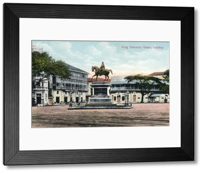 Framed Print : King Edwards Statue, Bombay, India, early 20th century Framed Print : King Edwards Statue, Bombay, India, early 20th century