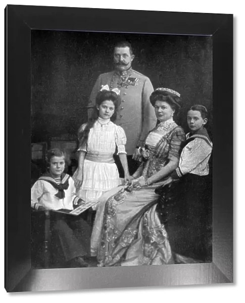 Archduke Franz Ferdinand of Austria and his family, c1910 (c1920)