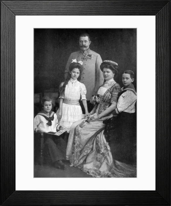 Framed Print : Archduke Franz Ferdinand of Austria and his family, c1910 (c1920) Framed Print : Archduke Franz Ferdinand of Austria and his family, c1910 (c1920)