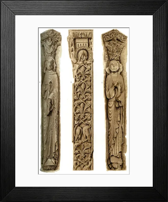 Framed Print : Exterior decoration of Le Mans Cathedral, Le Mans, France, 15th century (1849). Artist: H Moulin Framed Print : Exterior decoration of Le Mans Cathedral, Le Mans, France, 15th century (1849). Artist: H Moulin