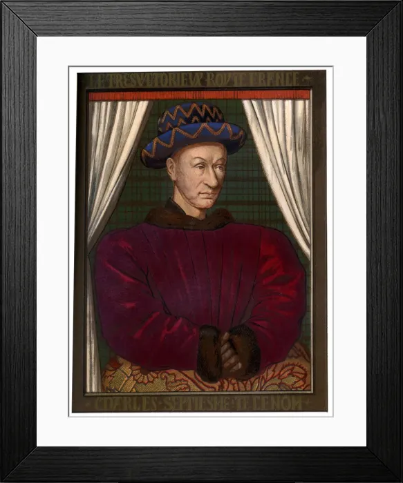 Framed Print : King Charles VII of France (1403-1461), c1445 (1849)