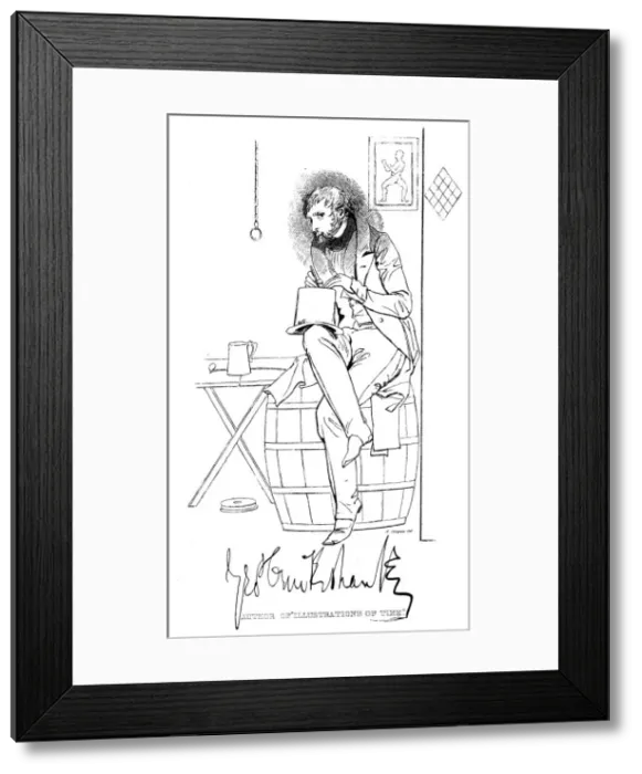 Framed Print : George Cruikshank (1792-1878), English caricaturist and book illustrator, 19th century Framed Print : George Cruikshank (1792-1878), English caricaturist and book illustrator, 19th century