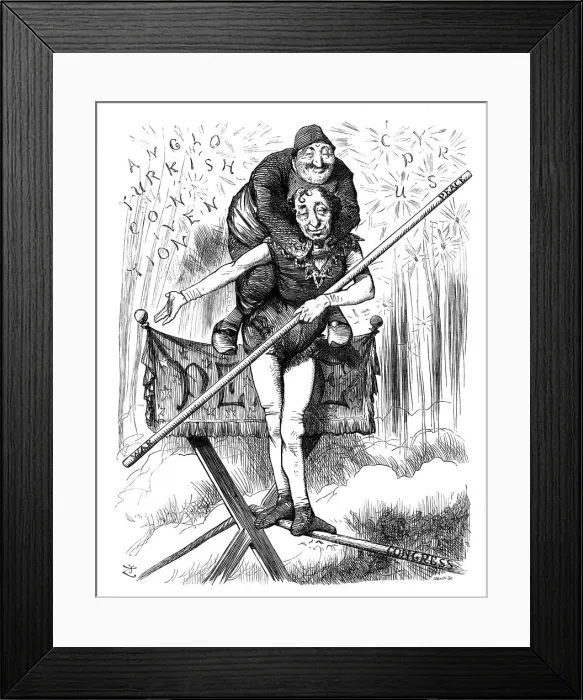 Framed Print : A Blaze of Triumph!, 1878. Artist: Swain Framed Print : A Blaze of Triumph!, 1878. Artist: Swain