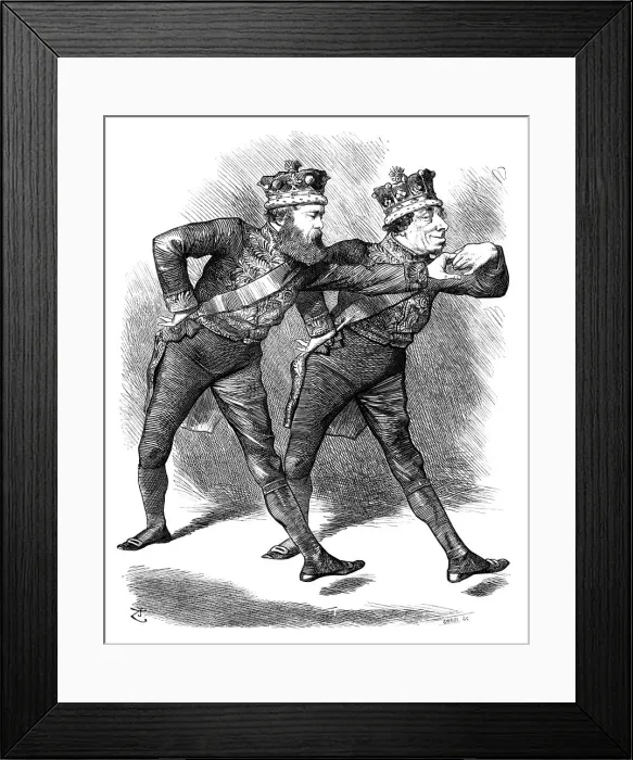 Framed Print : The Pas De Deux!, 1878. Artist: Swain Framed Print : The Pas De Deux!, 1878. Artist: Swain