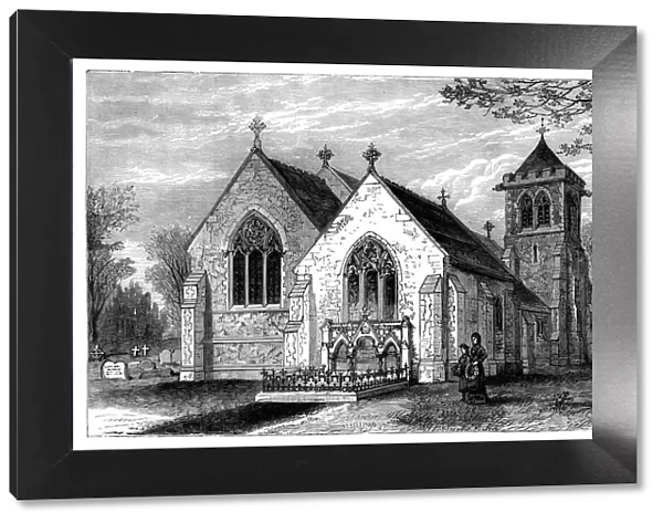 St Michaels Church and the grave of Benjamin Disraeli (1804-1881), late 19th century