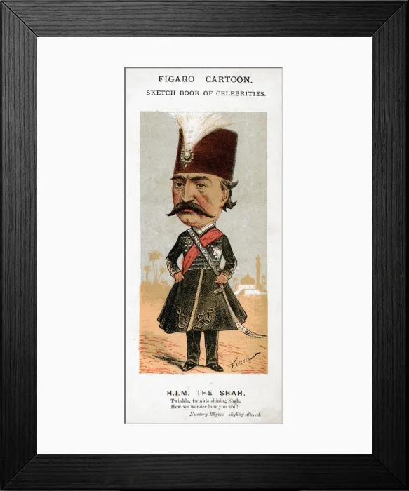 Framed Print : The Shah of Persia, 19th century. Artist: Faustin Framed Print : The Shah of Persia, 19th century. Artist: Faustin