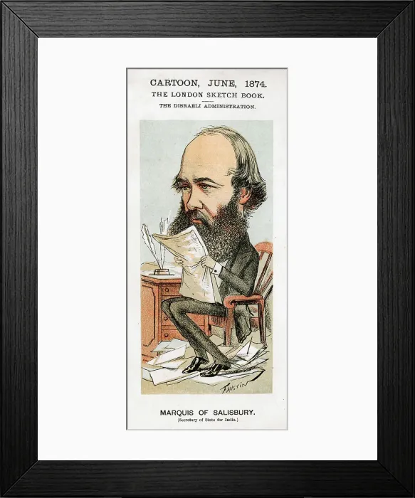 Framed Print : Robert Arthur Talbot Gascoyne-Cecil, 3rd Marquess of Salisbury, British politician, 1874. Artist: Faustin Framed Print : Robert Arthur Talbot Gascoyne-Cecil, 3rd Marquess of Salisbury, British politician, 1874. Artist: Faustin
