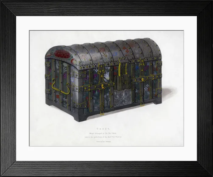 Framed Print : The chest of Sir Thomas More, 19th century. Artist: Thomas Gwennap Framed Print : The chest of Sir Thomas More, 19th century. Artist: Thomas Gwennap