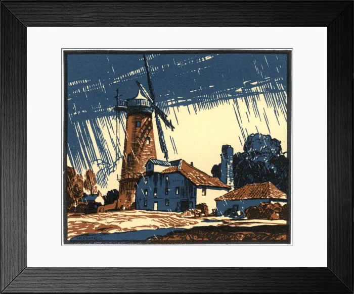 Framed Print : The Old Mill at Blackborough, Kings Lynn, Norfolk, early 20th century. Artist: Leonard Russell Squirrell Framed Print : The Old Mill at Blackborough, Kings Lynn, Norfolk, early 20th century. Artist: Leonard Russell Squirrell