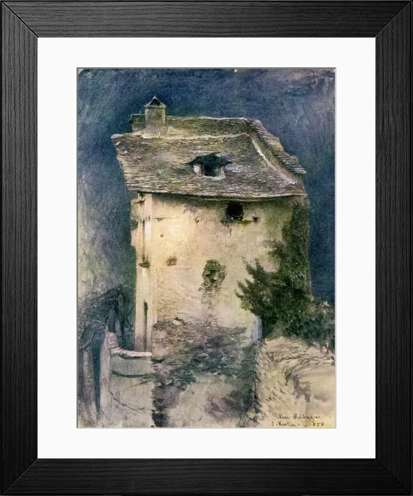 Framed Print : A dilapidated cottage, 19th century. Artist: John Ruskin Framed Print : A dilapidated cottage, 19th century. Artist: John Ruskin